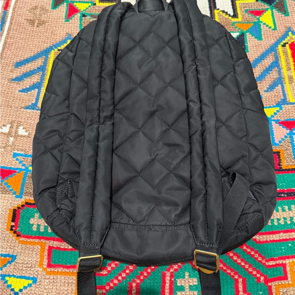 Marc By Marc Jacobs Black Quilted Backpack with Gold Zippers - Picture 2 of 6